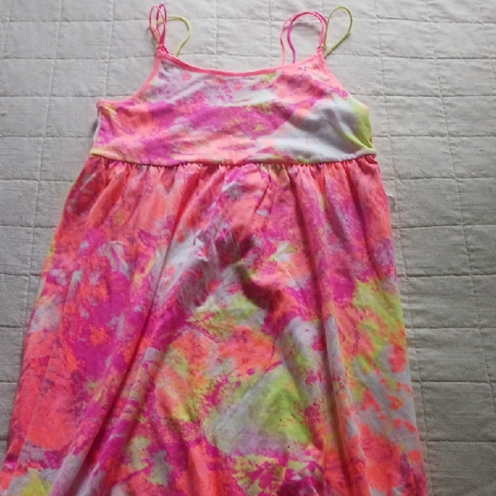 SO Neon Pink and Yellow Strappy Top